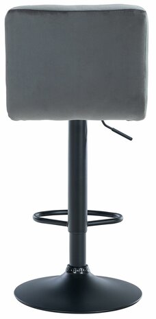Barkruk Pure Fluweel zwart, Grijs