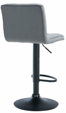 Barkruk Pure Fluweel zwart, Grijs
