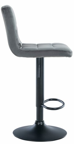 Barkruk Pure Fluweel zwart, Grijs