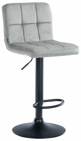 Barkruk Pure Fluweel zwart, Grijs