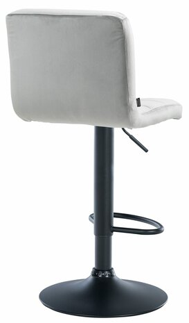 Barkruk Pure Fluweel zwart, Grijs