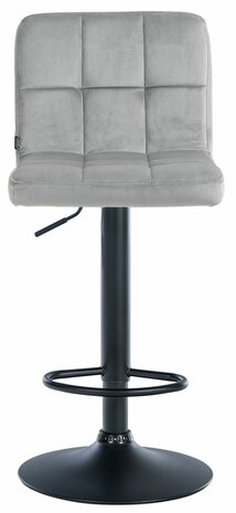 Barkruk Pure Fluweel zwart, Grijs