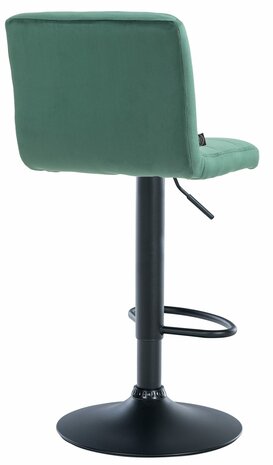 Barkruk Pure fluweel zwart, Groen