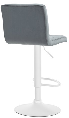 Barkruk Pure fluweel wit, Grijs
