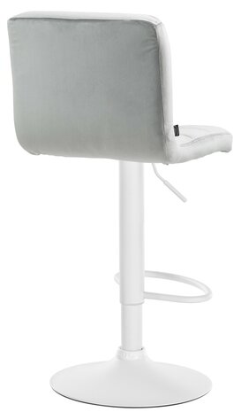 Barkruk Pure Fluweel wit, Grijs