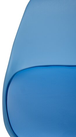 Barstoel Cirbon Kunstleer Vierkant zwart, Blauw