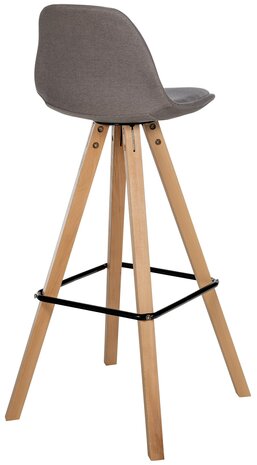 Barkruk Cirbon Stof Vierkant natuur, Taupe