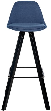 Barstoel Cirbon Stof Vierkant zwart, Blauw