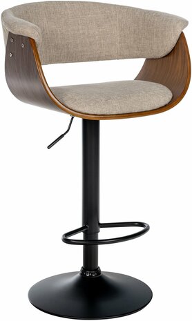 Barkruk Vastel Stof, Creme