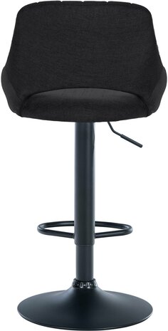 2-delige set barkrukken Melit stof B, Zwart