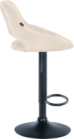 2-delige set barkrukken Melit stof B, Creme