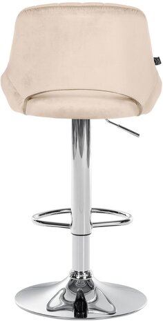 2-delige set barkrukken Melit fluweel C, Creme