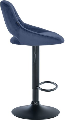2-delige set barkrukken Melit fluweel B, Blauw