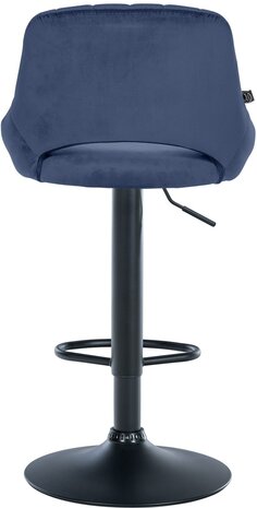 2-delige set barkrukken Melit fluweel B, Blauw