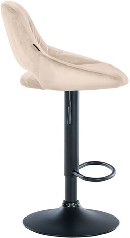 2-delige set barkrukken Melit fluweel B, Creme