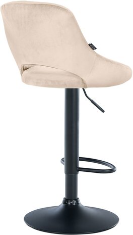 2-delige set barkrukken Melit fluweel B, Creme