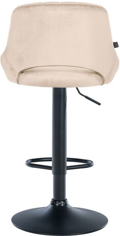 2-delige set barkrukken Melit fluweel B, Creme