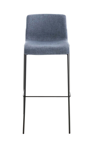 Barstoel Heovor Stof 4-poots frame zwart, Blauw