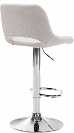 Barstoel Cemdan Stof chroom, Creme