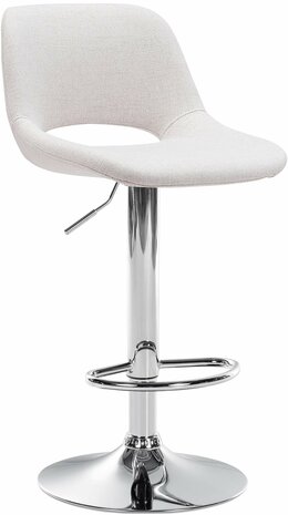 Barstoel Cemdan Stof chroom, Creme