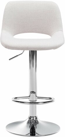 Barstoel Cemdan Stof chroom, Creme