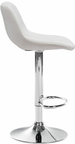 Barkruk Cemdan Fluweel chroom, Creme