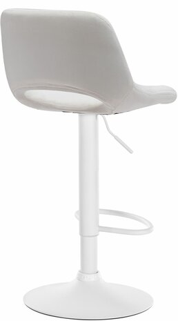 Barkruk Cemdan fluweel wit, Creme