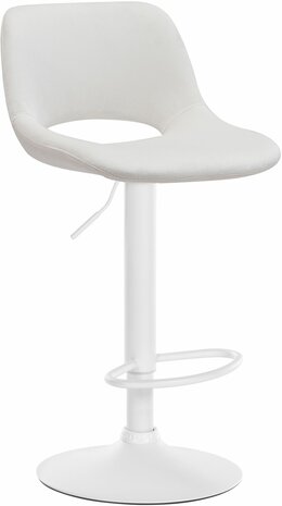 Barkruk Cemdan fluweel wit, Creme