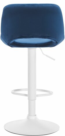 Barkruk Cemdan fluweel wit, Blauw