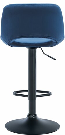 Barkruk Cemdan Fluweel zwart, Blauw