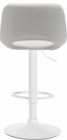 2-delige set barkrukken Cemdan fluweel wit, Creme