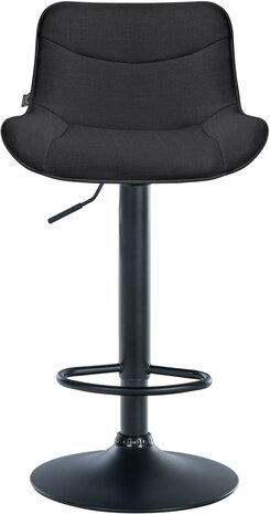 2-delige set barkrukken Venoro stof zwart, Zwart