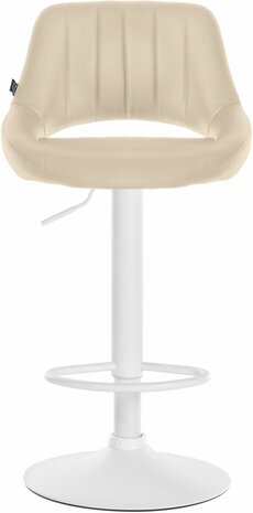 Barstoel Melit Kunstleer wit, Creme