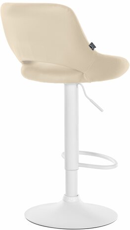 Barstoel Melit Kunstleer wit, Creme