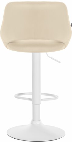 Barstoel Melit Kunstleer wit, Creme