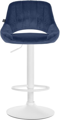 2-delige set barkrukken Melit fluweel W, Blauw
