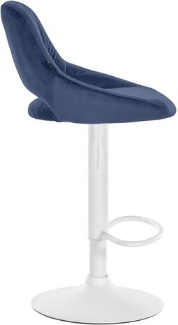 2-delige set barkrukken Melit fluweel W, Blauw