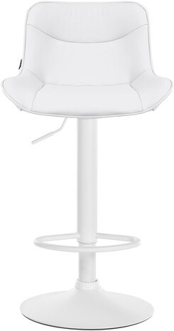2-delige set barkrukken Venoro kunstleer wit, Wit