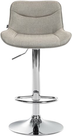 2-delige set barkrukken Venoro stof chroom, Taupe