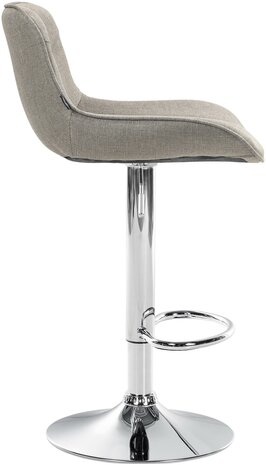 2-delige set barkrukken Venoro stof chroom, Taupe