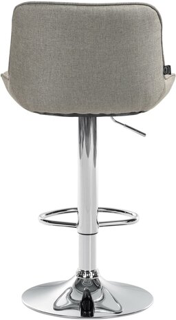 2-delige set barkrukken Venoro stof chroom, Taupe
