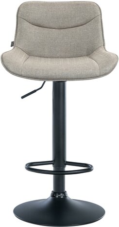 2-delige set barkrukken Venoro stof zwart, Taupe