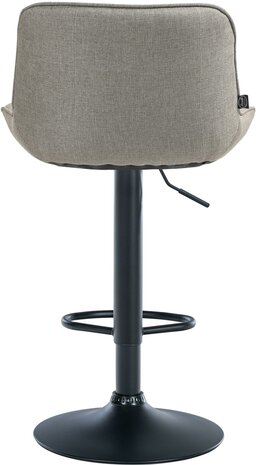 2-delige set barkrukken Venoro stof zwart, Taupe