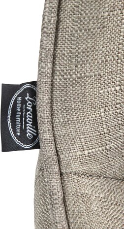 2-delige set barkrukken Venoro stof zwart, Taupe