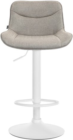 2-delige set barkrukken Venoro stof wit, Taupe