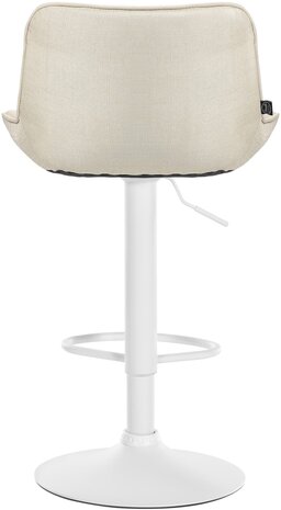 2-delige set barkrukken Venoro stof wit, Creme