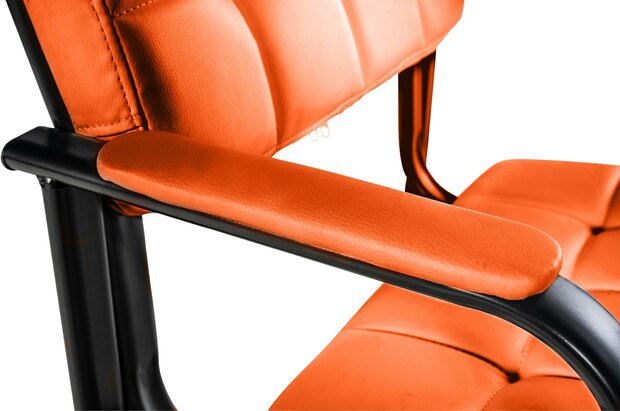 Bezoekersstoel Cinidi B Kunstleer, Oranje