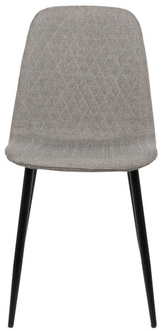 4-delige set stoelen Gevirny Stof, Grijs