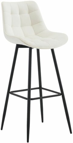 Barkruk Dortfard Fluweel, Creme