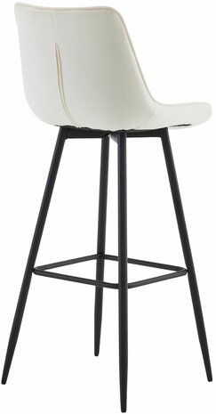 Barkruk Dortfard Fluweel, Creme